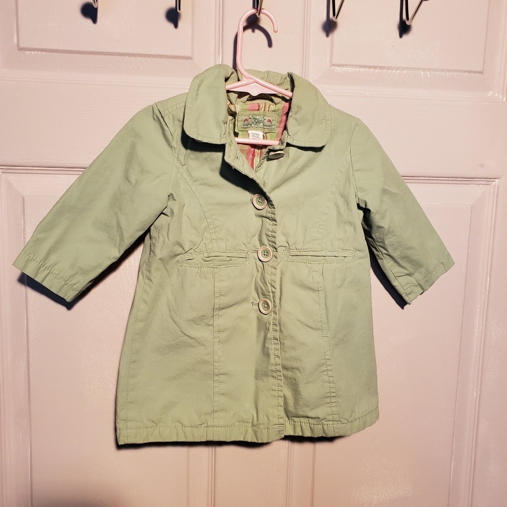 Girls Gap Green Pea Coat 12 18 Mos